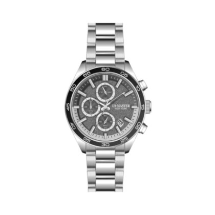 U.S Master Polo Club USM-FE02-SL-GY Grey Dial Solid Steel Band Men Watch 